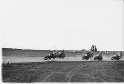 Motorcycle racing at Di Grazia Motordrome, Santa Rosa, California, 1939 (Digital Object)