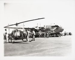 Airplanes on display at dedication of Coddingtown Airport, Santa Rosa, California, 1960 (Digital Object)