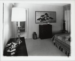 Bedroom of an oriental style home, Sonoma County, California, 1960 (Digital Object)
