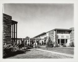 Walkway at the Flamingo Hotel, Santa Rosa, California, 1959 (Digital Object)