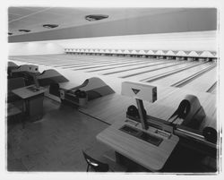 Bowling lanes at the Holiday Bowl, Santa Rosa, California, 1959 (Digital Object)