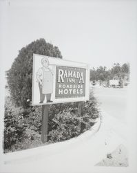 Ramada Inn roadside hotels  sign at the Flamingo Hotel, Santa Rosa, California, 1958 (Digital Object)