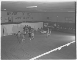 Couples dancing in a French cafe sketch in the Skating Revue of 1957, Santa Rosa, California, April, 1957 (Digital Object)