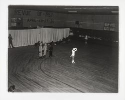 Skaters in dog costumes in the Skating Revue of 1957, Santa Rosa, California, April, 1957 (Digital Object)