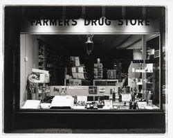 Window display at Farmer&#39;s Drug, Santa Rosa, California, 1960 (Digital Object)