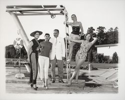 Local dignitaries with international beauty queens, Santa Rosa, California, 1958 (Digital Object)