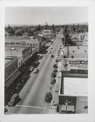 Looking north on Mendocino Ave. from 5th Street, Santa Rosa , California, 1953 (Digital Object)