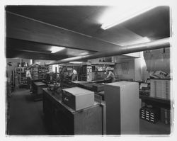 Technicians in the work area at M. L. Bruner Company, Santa Rosa, California, 1964 (Digital Object)