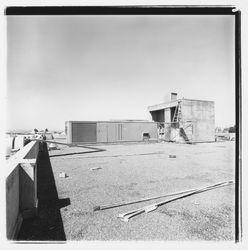 Rooftop of the new Exchange Bank building with heating and ventilation equipment, 550 Fifth Street, Santa Rosa, California, 1971 (Digital Object)